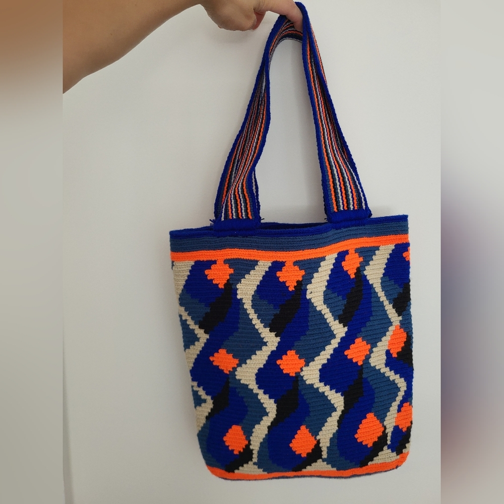 Wayuu Bag. Colorful Geometric Patterns. - Picture 5 of 5
